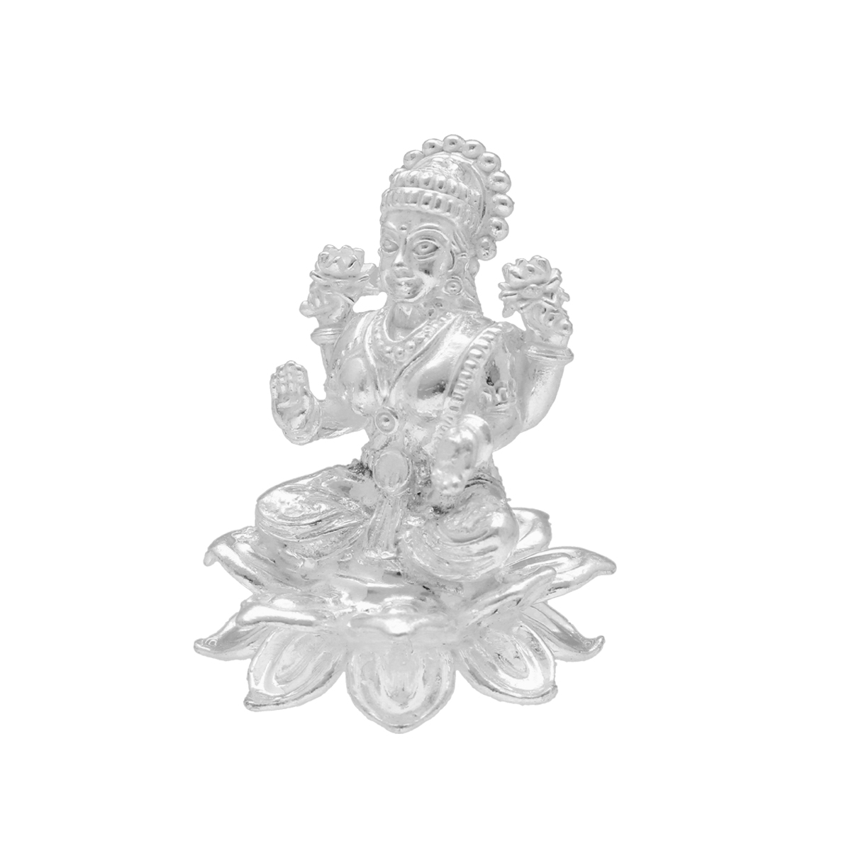 24 Grams Silver Laxmi Devi Idol – Jagdamba Pearls
