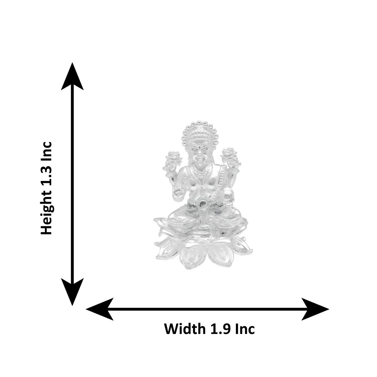 24 Grams Silver Laxmi Devi Idol – Jagdamba Pearls