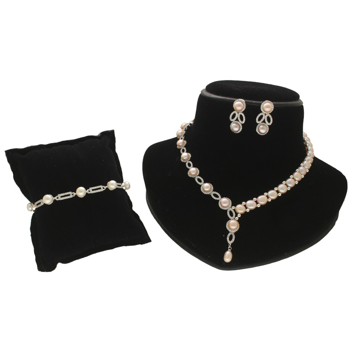 Glorious Legacy Pearl Necklace Set With Bracelet – Jagdamba Pearls